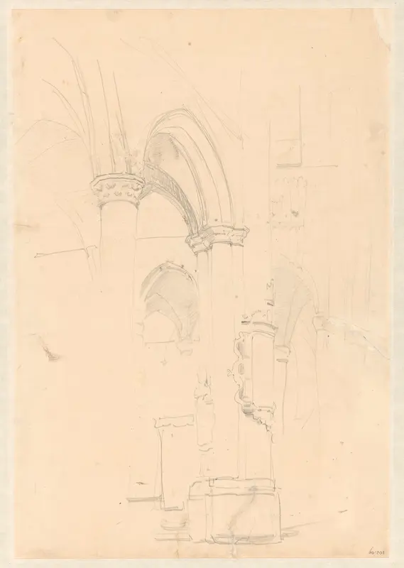 Schets van een kerkinterieur Wall Art by Johannes Bosboom - High-Resolution Digital Print