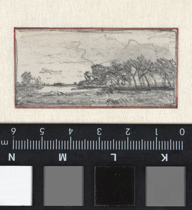 Schets van een landschap met bossage Wall Art by Willem Roelofs (I) - High-Resolution Digital Print