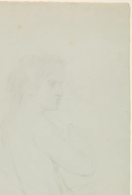 Schets van een meisje, ten halven lijve Wall Art by Unknown - High-Resolution Digital Print