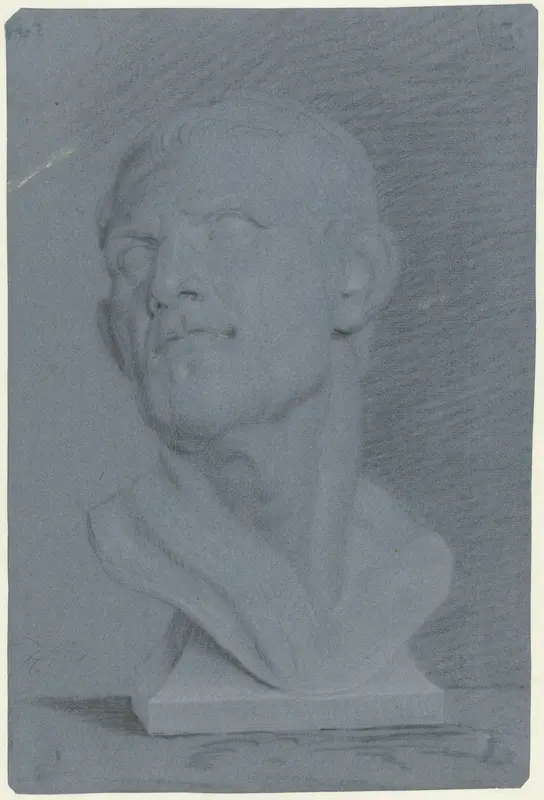 Schets van een opziende man Wall Art by Jordanus Hoorn - High-Resolution Digital Print