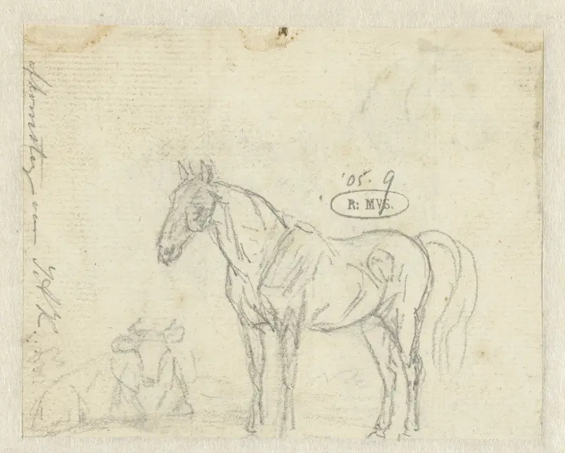 Schets van een paard en koe Wall Art by Jan Dasveldt - High-Resolution Digital Print