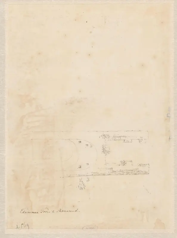 Schets van een ruïne Wall Art by Unknown - High-Resolution Digital Print