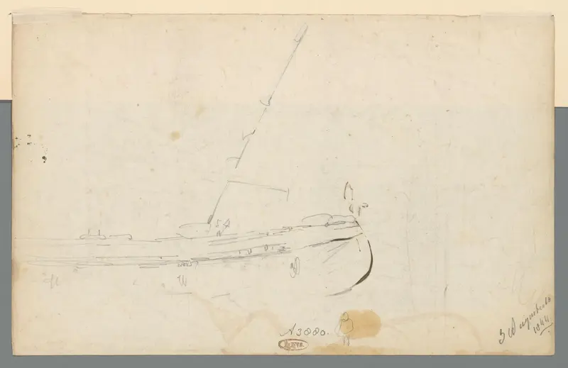 Schets van een schip Wall Art by Willem Anthonie van Deventer - High-Resolution Digital Print