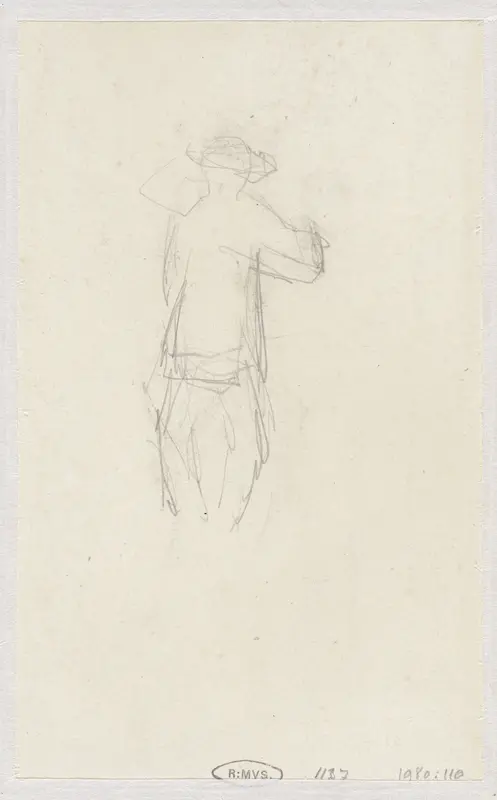 Schets van een staande figuur
