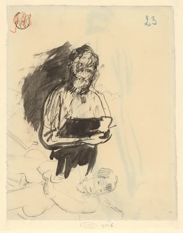 Schets van een staande figuur en een zittende vrouw Wall Art by Rik Wouters - High-Resolution Digital Print