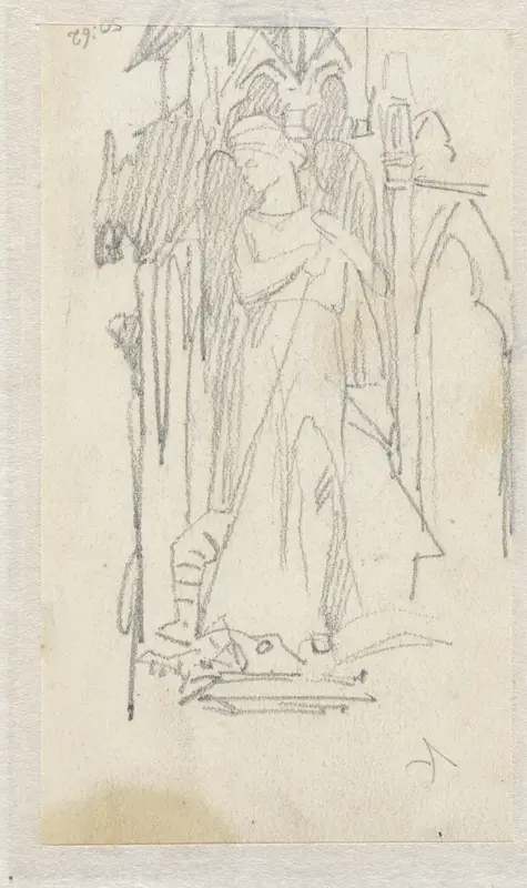 Schets van een standbeeld van H. Joris Wall Art by Jacob Maris - High-Resolution Digital Print