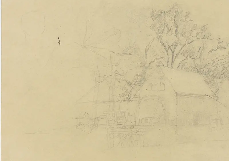 Schets van een watermolen