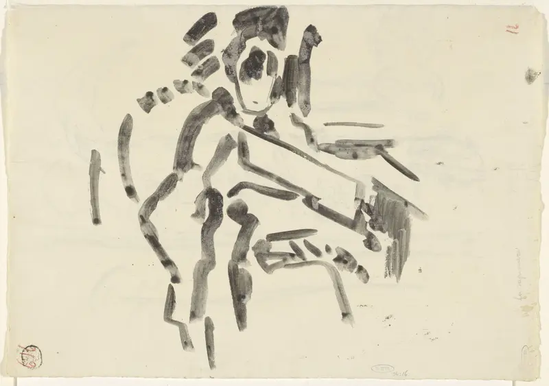 Schets van een zittende figuur Wall Art by Rik Wouters - High-Resolution Digital Print