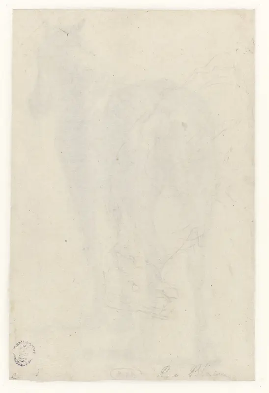 Schets van een zittende koe Wall Art by Pieter van Bloemen - High-Resolution Digital Print