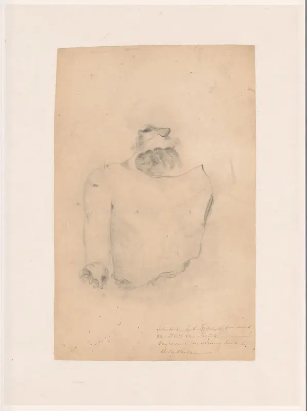 Schets van het stoffelijk overschot van J.C.J. van Speyk Wall Art by anonymous - High-Resolution Digital Print