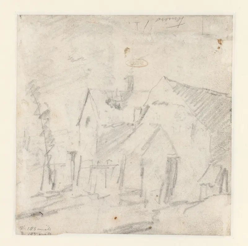Schets van huizen Wall Art by David Teniers (II) - High-Resolution Digital Print