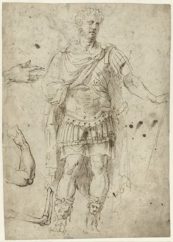 Schets van keizer Trajanus Wall Art by Girolamo da Carpi - High-Resolution Digital Print