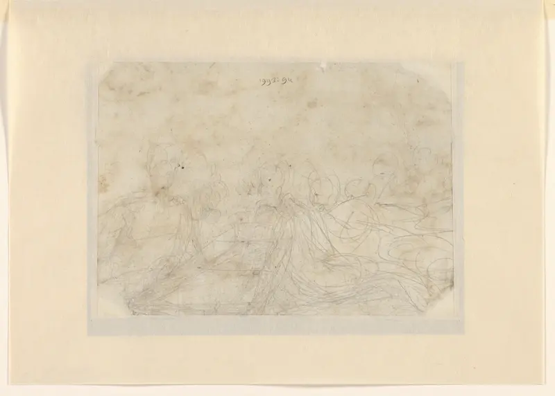 Schets van liggende figuren Wall Art by anonymous - High-Resolution Digital Print