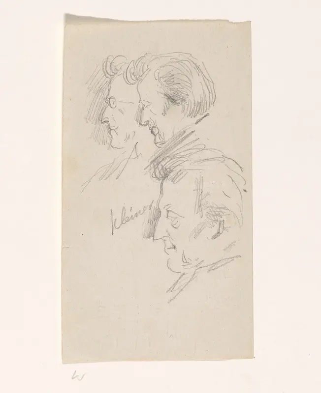 Schets van mannen Wall Art by Johan Michaël Schmidt Crans - High-Resolution Digital Print