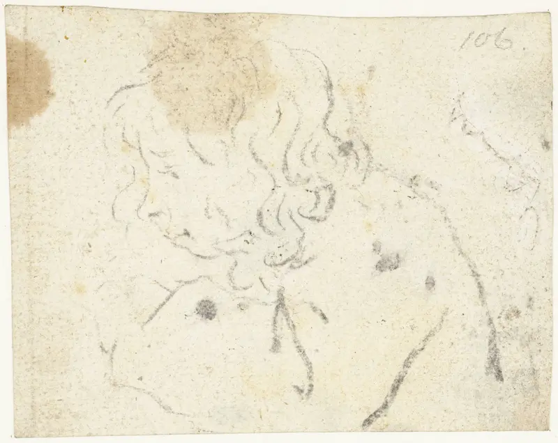 Schets van Moses ter Borch, in profiel naar links Wall Art by Gerard ter Borch (II) - High-Resolution Digital Print