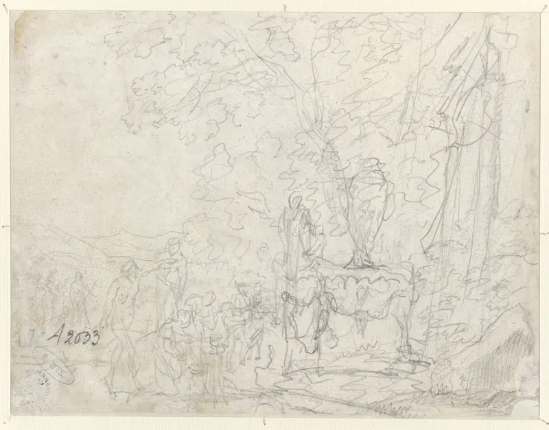 Schets van offerscène Wall Art by Willem de Heusch - High-Resolution Digital Print