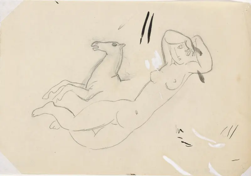 Schets Venus Vignet voor boek 'L'art Hollandais contemporain' van Paul Fierens Wall Art by Leo Gestel - High-Resolution Digital Print