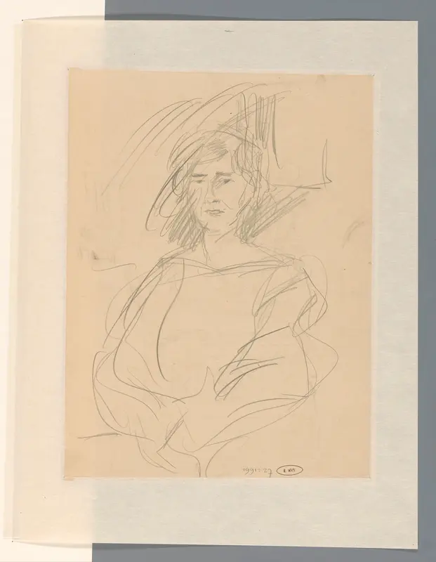 Schets voor een damesportret Wall Art by Isaac Israels - High-Resolution Digital Print