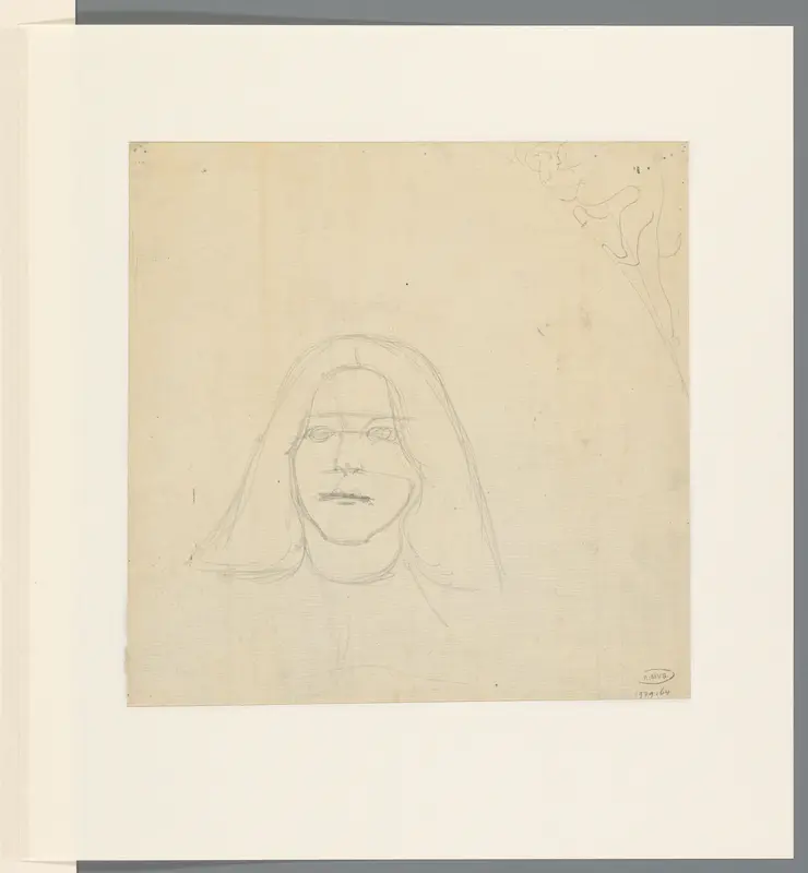 Schets voor het portret van Harpje Wall Art by Richard Nicolaüs Roland Holst - High-Resolution Digital Print