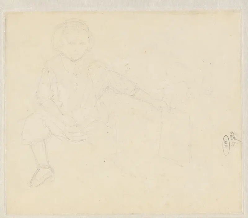 Schets voor studie naar Gerard Wall Art by August Allebé - High-Resolution Digital Print