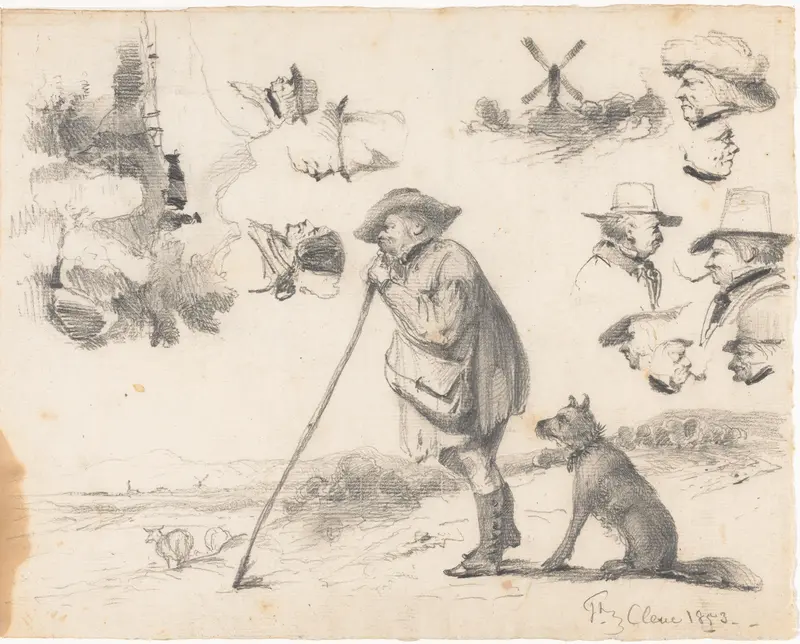 Schetsblad Kleef 1853 Wall Art by Unknown - High-Resolution Digital Print