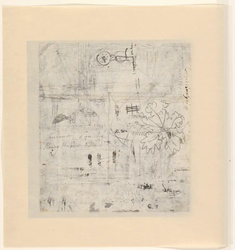Schetsblad met notities en krabbels Wall Art by Angelo Quaglio (I) - High-Resolution Digital Print