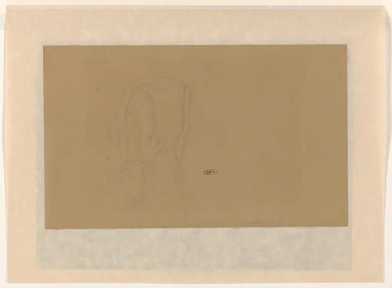 Schetsblad met studie van een grazende koe Wall Art by Gerard Bilders - High-Resolution Digital Print