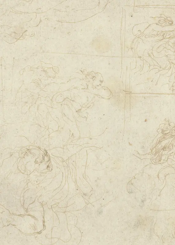 Schetsblad met verschillende scènes Wall Art by Unknown - High-Resolution Digital Print