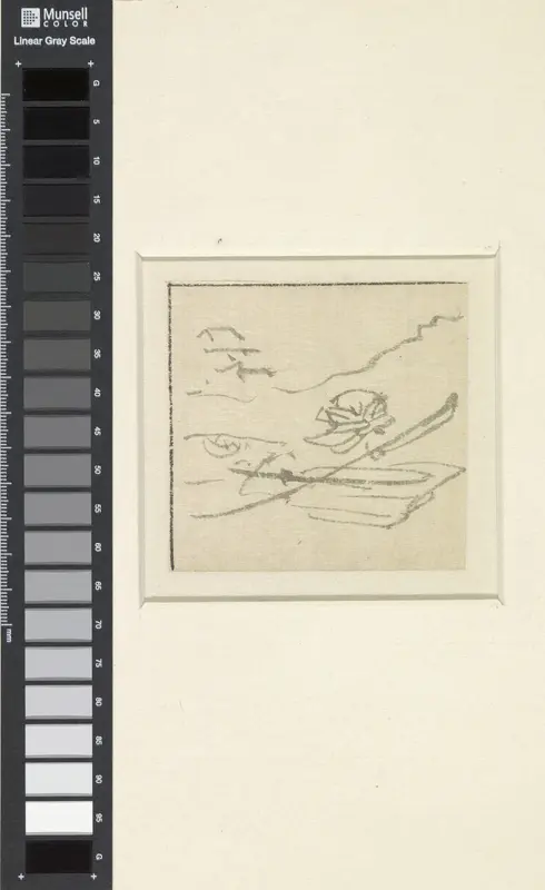Schetsblad met wapens en helm Wall Art by Utagawa Hiroshige (I) - High-Resolution Digital Print