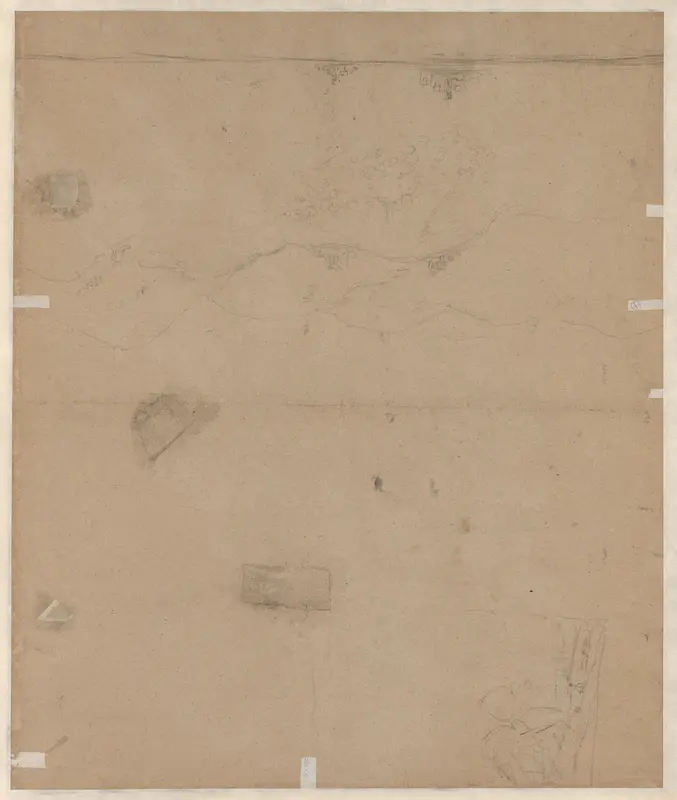 Schetsen van een heuvellandschap en bomen Wall Art by Anthonie Waterloo - High-Resolution Digital Print