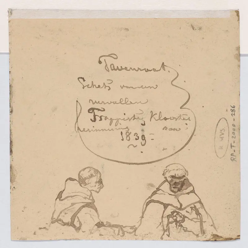 Schetsen van een monnik Wall Art by Unknown - High-Resolution Digital Print