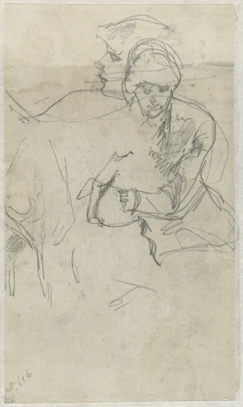 Schetsen van een vrouw Wall Art by George Hendrik Breitner - High-Resolution Digital Print