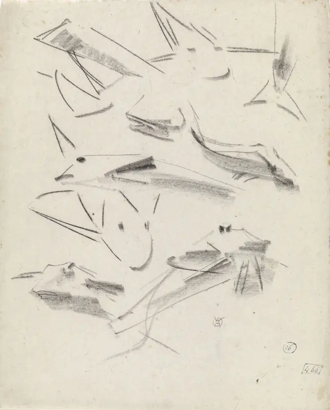 Schetsen van ponen en detailstudies Wall Art by Gerrit Willem Dijsselhof - High-Resolution Digital Print