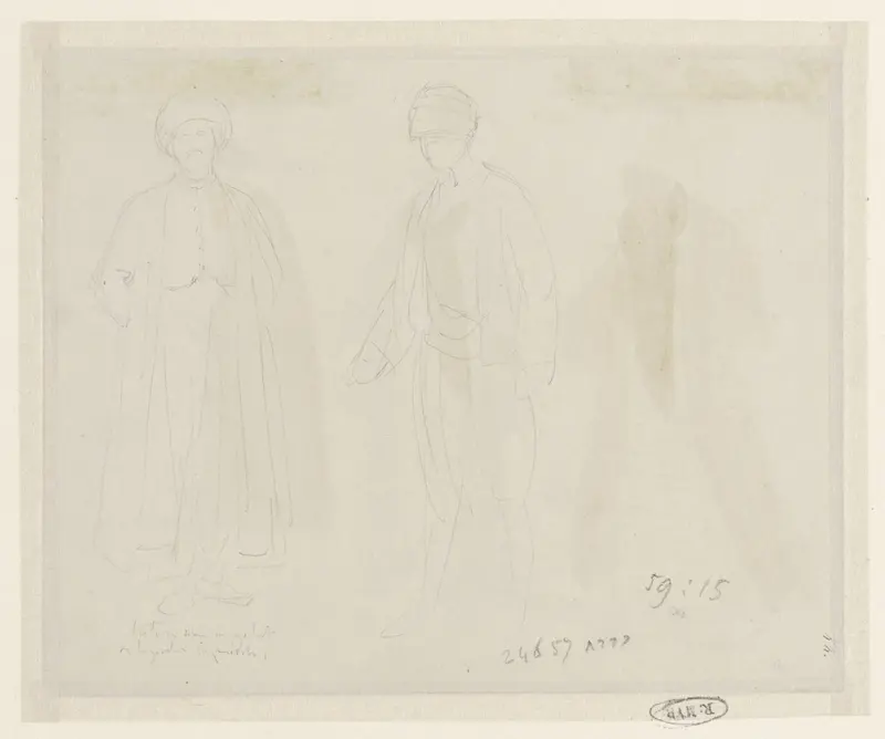 Schetsen van twee Tataren Wall Art by Denis Auguste Marie Raffet - High-Resolution Digital Print