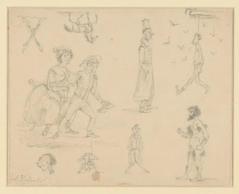 Schetsen van verschillende figuren Wall Art by Alexander Ver Huell - High-Resolution Digital Print