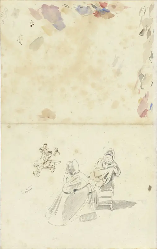 Schetsen van zittende figuren Wall Art by Pieter van Loon - High-Resolution Digital Print