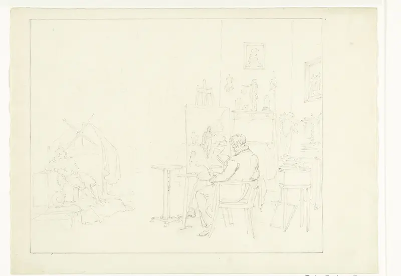 Schilder werkend naar model Wall Art by Pieter Bartholomeusz. Barbiers - High-Resolution Digital Print
