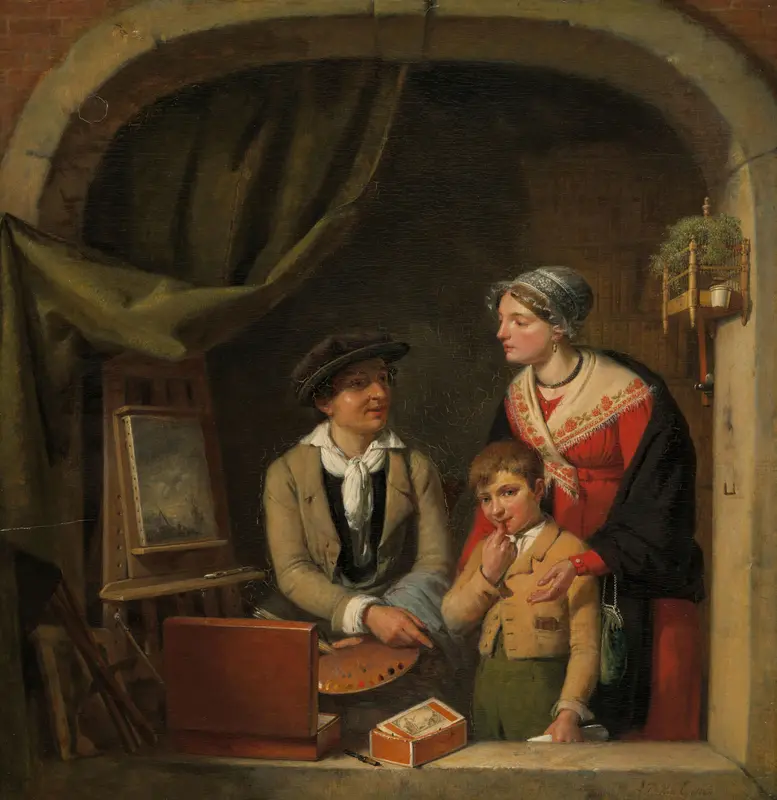 ´Schilder worden´ Wall Art by Jean-Baptiste Van Eycken (1800-1861) - High-Resolution Digital Print