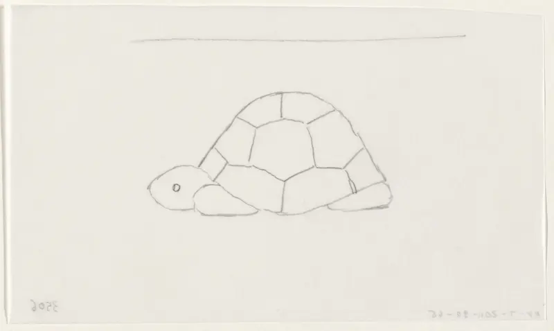 Schildpad (schets) Wall Art by Dick Bruna - High-Resolution Digital Print