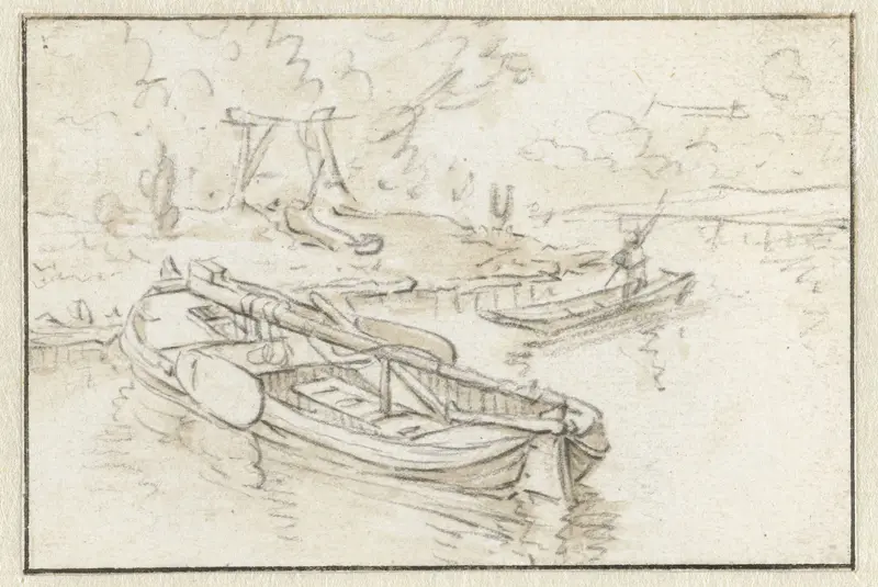Schip bij een scheepstimmerwerf Wall Art by Herman Saftleven - High-Resolution Digital Print