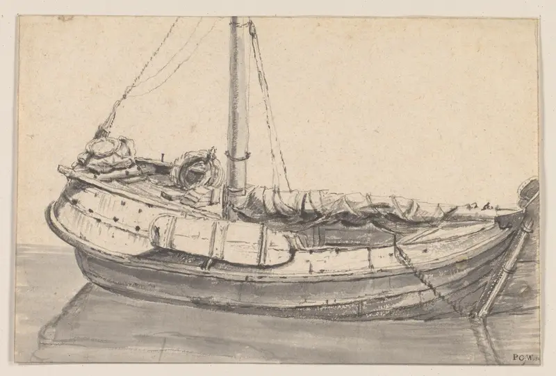 Schip, de boeg links gewend Wall Art by George Pieter Westenberg - High-Resolution Digital Print