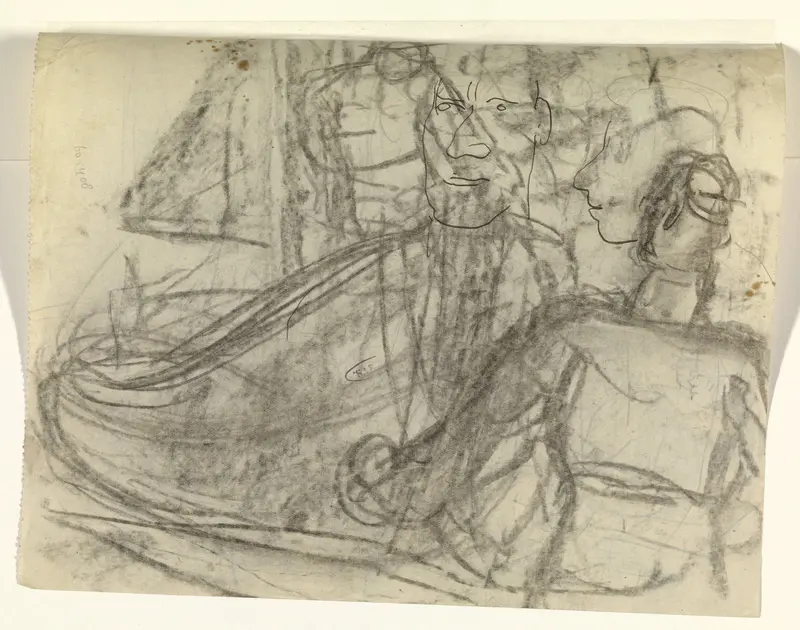 Schip en figuren Wall Art by Leo Gestel - High-Resolution Digital Print
