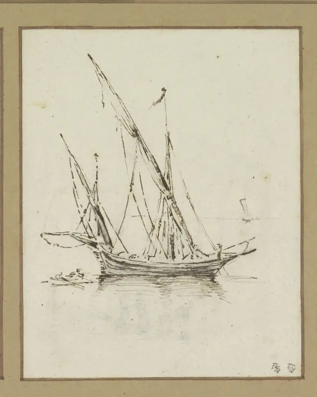 Schip met twee masten Wall Art by Unknown - High-Resolution Digital Print