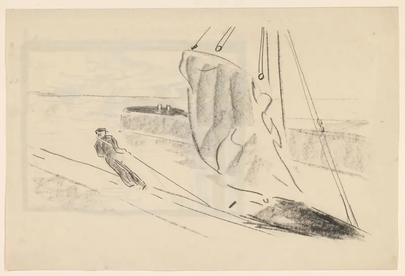 Schipper sleept een boot uit Wall Art by Dirk Hidde Nijland - High-Resolution Digital Print