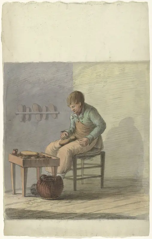 Schoenmaker aan het werk Wall Art by anonymous - High-Resolution Digital Print