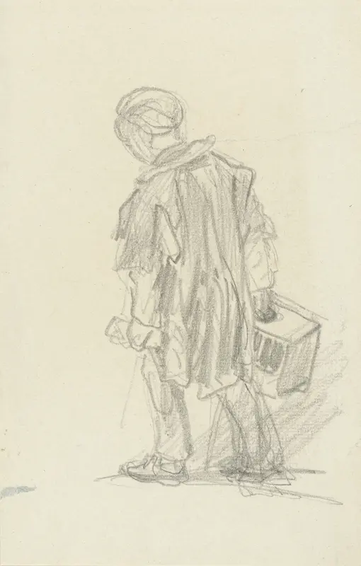 Schoenpoetser, naar links Wall Art by Adolphe Mouilleron - High-Resolution Digital Print