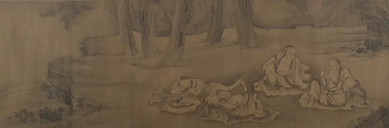 Scholars and Monkeys under Trees