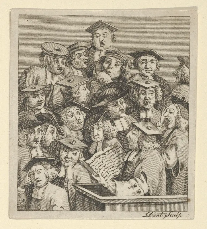 Scholars at a Lecture Wall Art by Dent - High-Resolution Digital Print