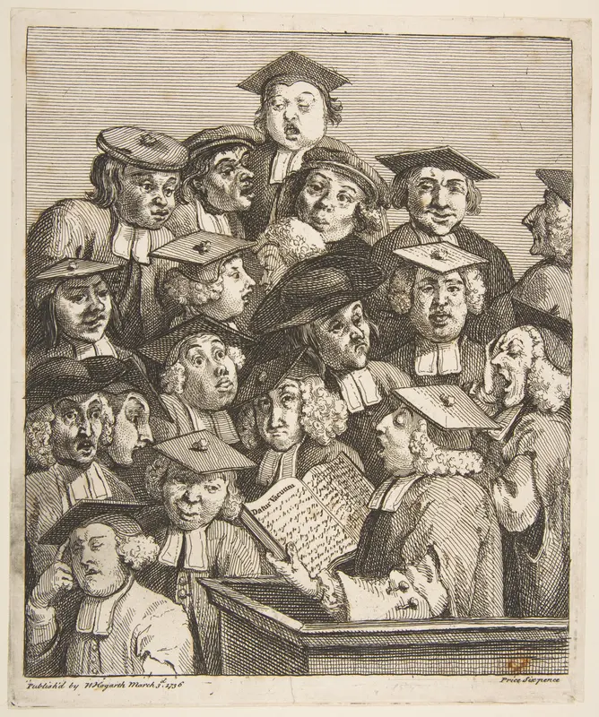Scholars at a Lecture Wall Art by William Hogarth - High-Resolution Digital Print