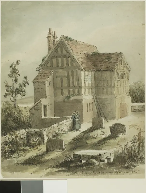 School House at Kings Norton Near Birmingham Wall Art by Samuel Austin - High-Resolution Digital Print
